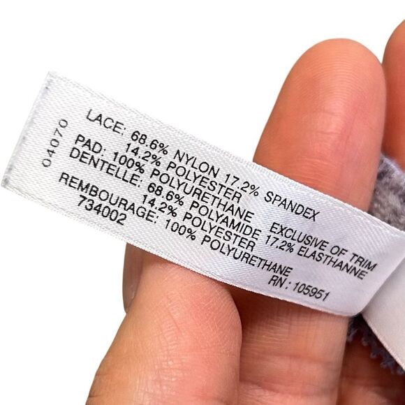 Natori lavender with black lace underwire bra size 34C - Picture 5 of 5